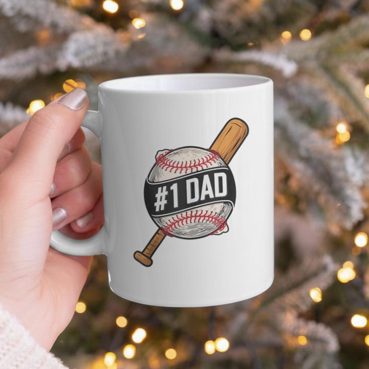 Vintage 1 Baseball Dad Daddy Father's Day From Son Daughter Graphic Print Coffee Mug Vintage 1 Baseball Dad Daddy Father's Day From Son Daughter Graphic Print Coffee Mug