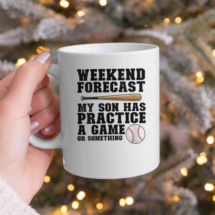 Weekend Forecast My Son Has Practice Baseball Mom Graphic Print Coffee Mug