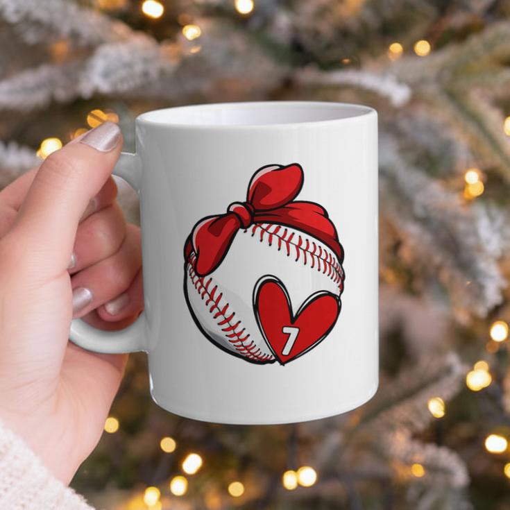 Womens Custom Baseball Mom Number 7 Heart For Mom Mommy Premium Graphic Print Coffee Mug Womens Custom Baseball Mom Number 7 Heart For Mom Mommy Premium Graphic Print Coffee Mug