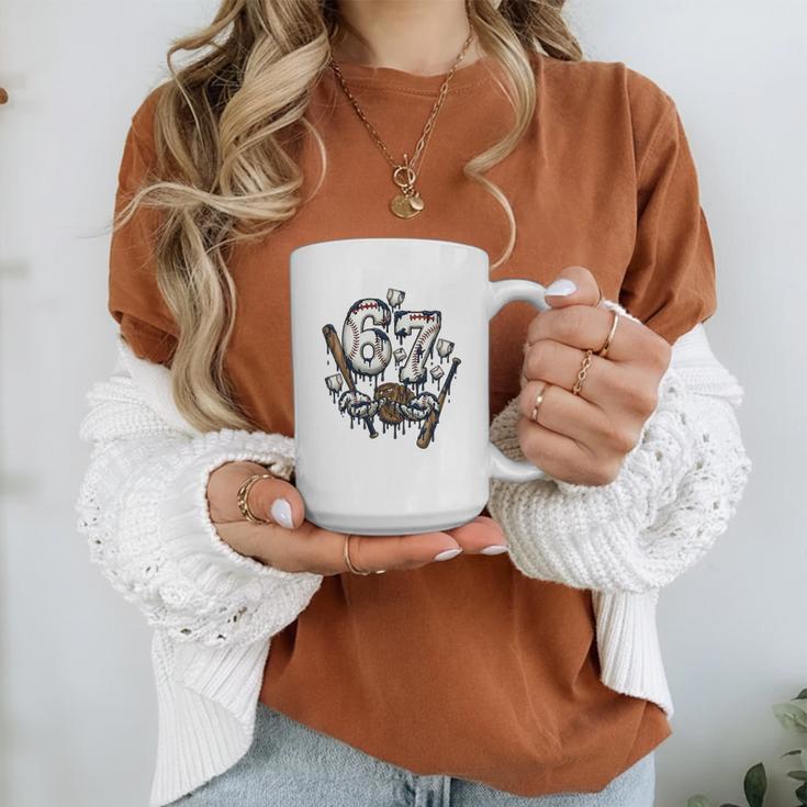 67 Baseball Six Seven Baseball 6 7 Kids Boys Girls Premium Tri-Blend Graphic Print Coffee Mug
