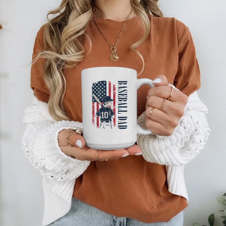 Baseball Dad Flag Tee I Raised Mine Ballpark Dad Graphic Print Coffee Mug