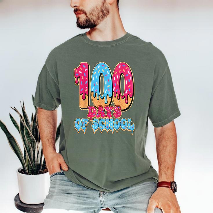 100 Days Of School Baseball Drip 100th Day Of School Men's Comfort Colors T-Shirt