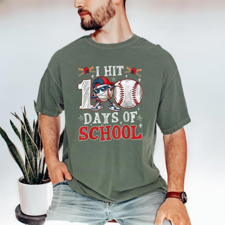 100 Days Of School Dabbing Baseball Hit Student Kids Boys Men's Comfort Colors T-Shirt
