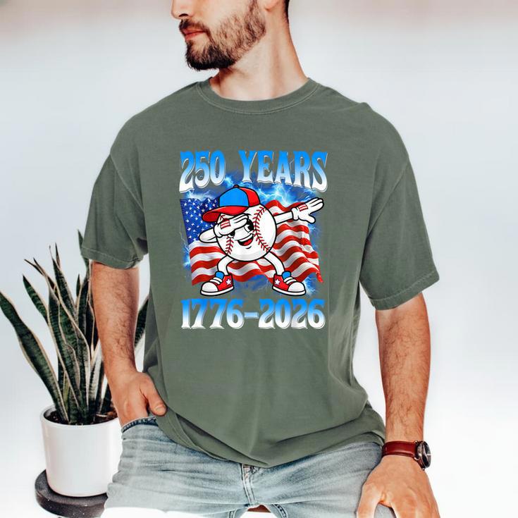 250 Years 1776 2026 250th Baseball American Flag 4th Of July Men's Comfort Colors T-Shirt
