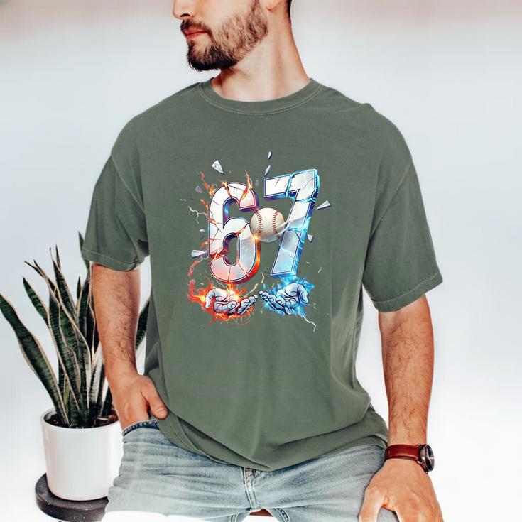 6 7 Baseball Six Seven Meme 67 Hands Kids Men Women Men's Comfort Colors T-Shirt