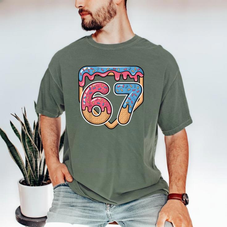 67 Ice Cream Drip Meme Baseball Men's Comfort Colors T-Shirt