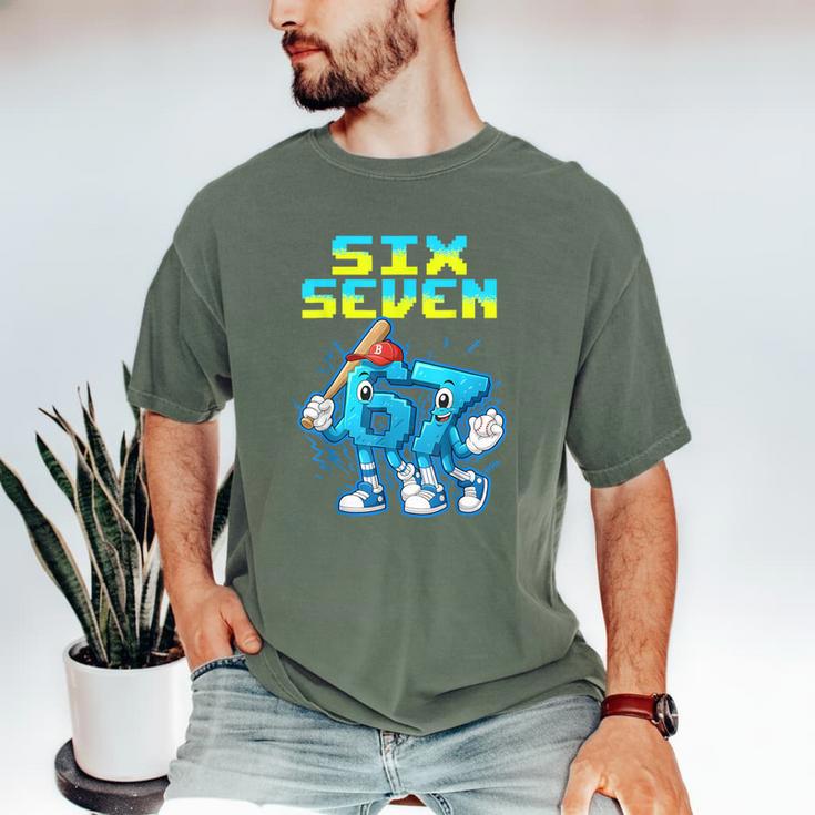 67 Six Seven 6-7 Italian Brainrot Kids Baseball Meme Men's Comfort Colors T-Shirt