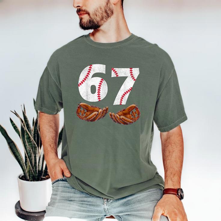 67 Trend Baseball Glove Number Style Men's Comfort Colors T-Shirt