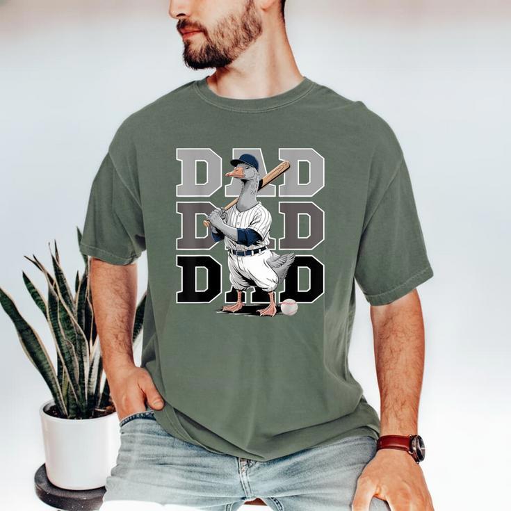 Baseball Dad Goose Sports Lover Father's Day Tee Men's Comfort Colors T-Shirt