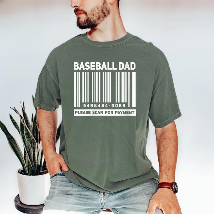 Baseball Dad Scan For Payment Barcode Father Men's Comfort Colors T-Shirt