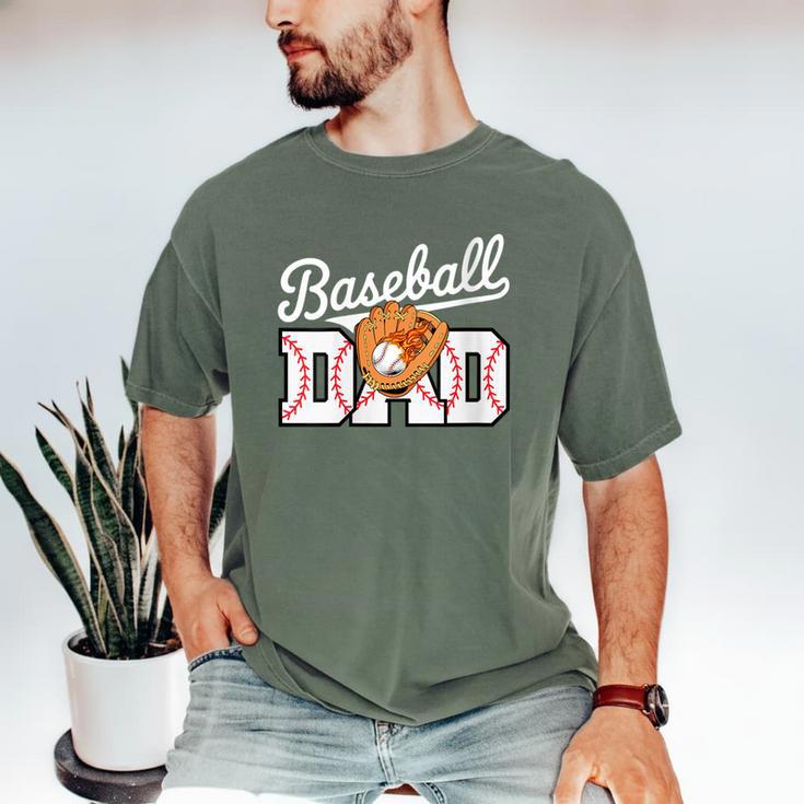Baseball Dad Vintage Sports Fathers Day Baseball Fan Men's Comfort Colors T-Shirt