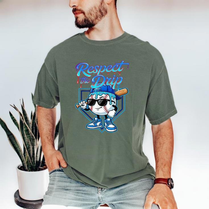 Baseball Drip Ice Cream Respect The Drip Home Plate Boy Kids Men's Comfort Colors T-Shirt