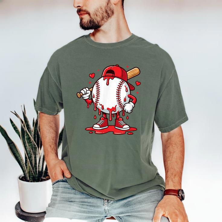 Baseball Drip Icecream Men Boy Valentine Men's Comfort Colors T-Shirt