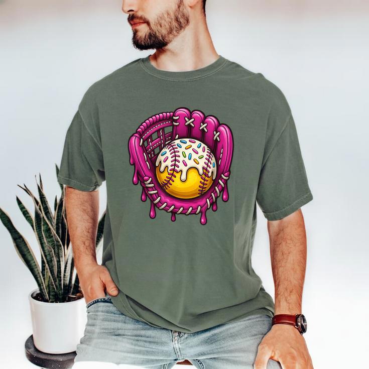 Baseball Drip Pink Glove Respect The Drip Youth Boys Girls Men's Comfort Colors T-Shirt