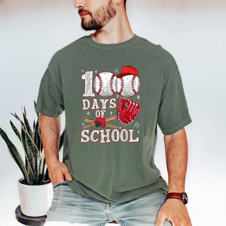 Baseball Happy 100 Days Of School Boy Girl Kid Teacher Men's Comfort Colors T-Shirt