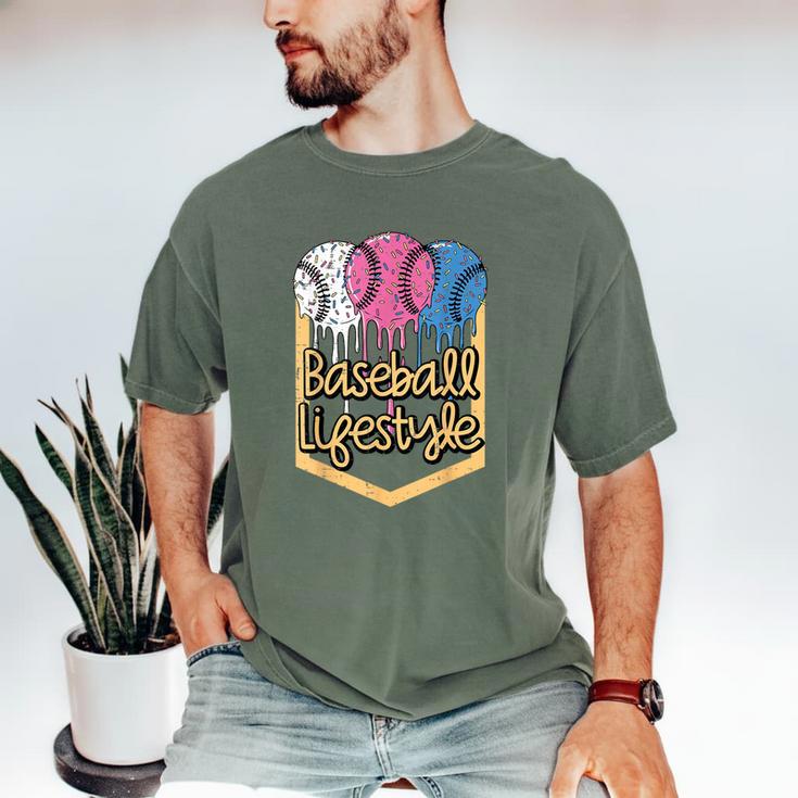 Baseball Lifestyle Ball Sprinkles Drip Boys Kids Men Teen Men's Comfort Colors T-Shirt