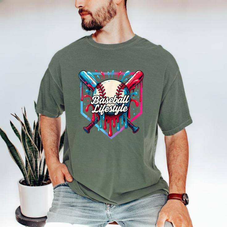 Baseball Lifestyle Shirt Youth Baseball Drip Icecream Boys Men's Comfort Colors T-Shirt
