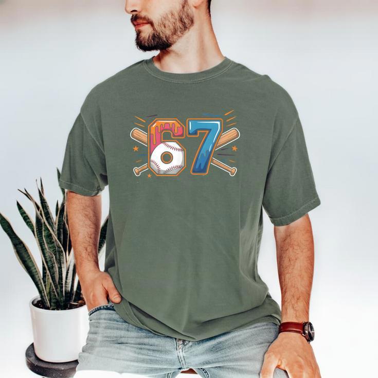 Baseball Lover Drip Number 67 Player 67th Birthday Meme Men's Comfort Colors T-Shirt
