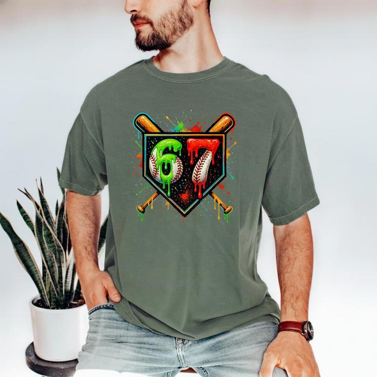 Baseball Six Seven 67 Meme Ice Cream Drip Xmas Women Men Men's Comfort Colors T-Shirt
