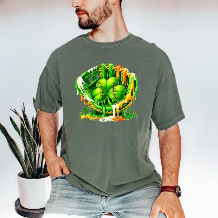 Baseball St Patricks Day Carnival Party Ice Cream Drip Boys Men's Comfort Colors T-Shirt