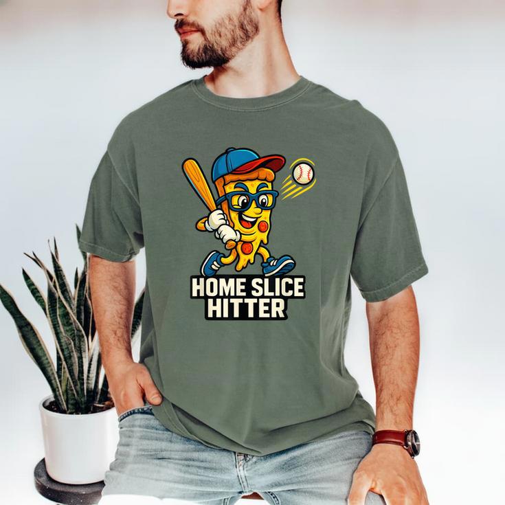 Boys Pizza Theme Baseball Home Hitter Men's Comfort Colors T-Shirt