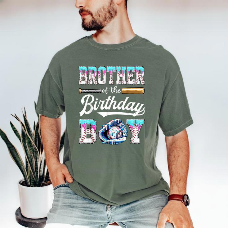 Brother Of The Birthday Boy Baseball Ice Cream Drip Matching Men's Comfort Colors T-Shirt