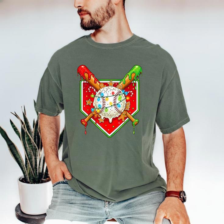 Christmas Baseball Ice Cream Drip Men Women Kids Men's Comfort Colors T-Shirt