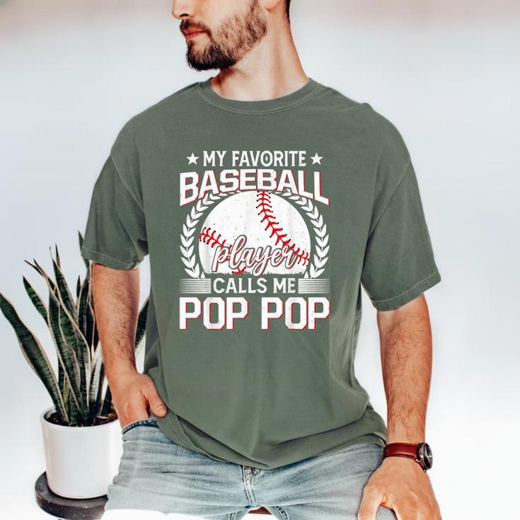 My Favorite Baseball Player Calls Me Pop Pop Men's Comfort Colors T-Shirt