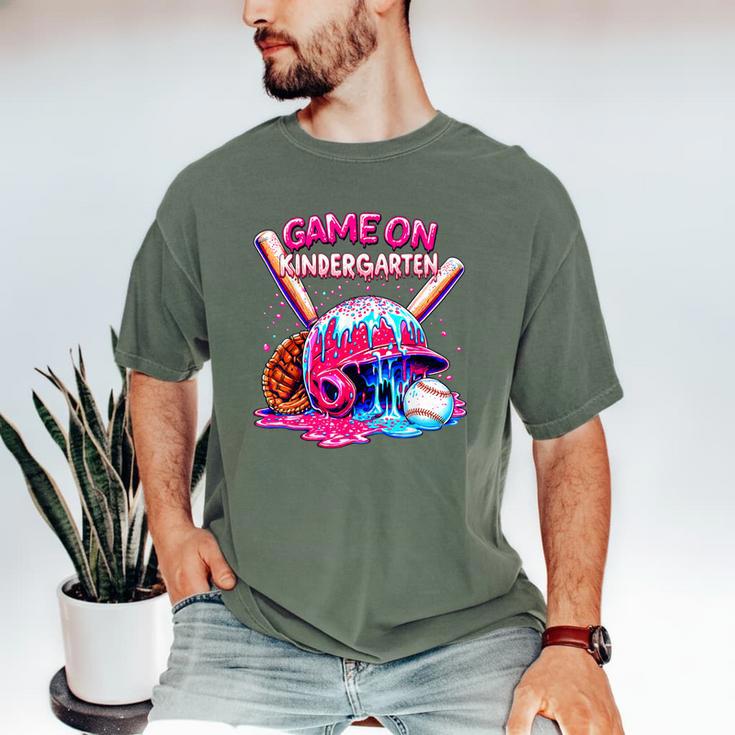 Game Kindergarten Baseball Ice Cream Drip On Back To School Men's Comfort Colors T-Shirt