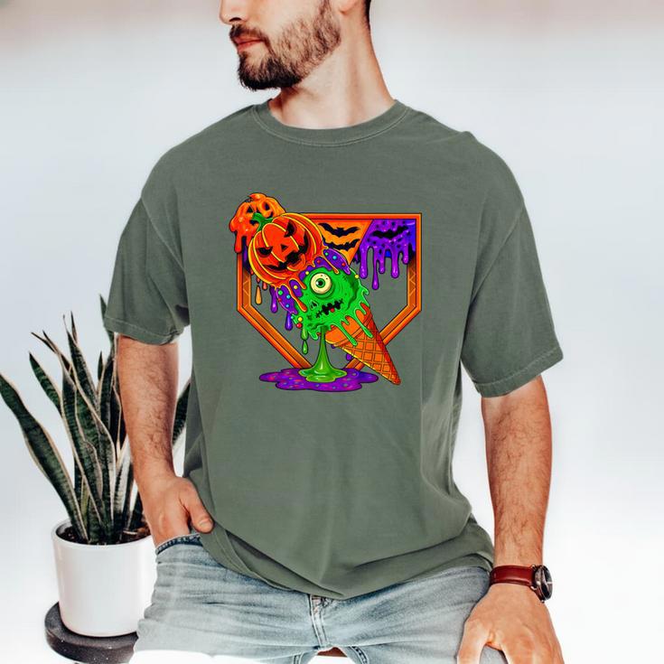 Halloween Baseball Ice Cream Drip Boys Girls Youth Men's Comfort Colors T-Shirt
