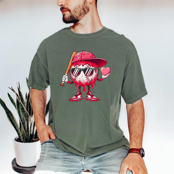 Ice Cream Drip Baseball Valentine's Day Spots Baseball Drip Men's Comfort Colors T-Shirt