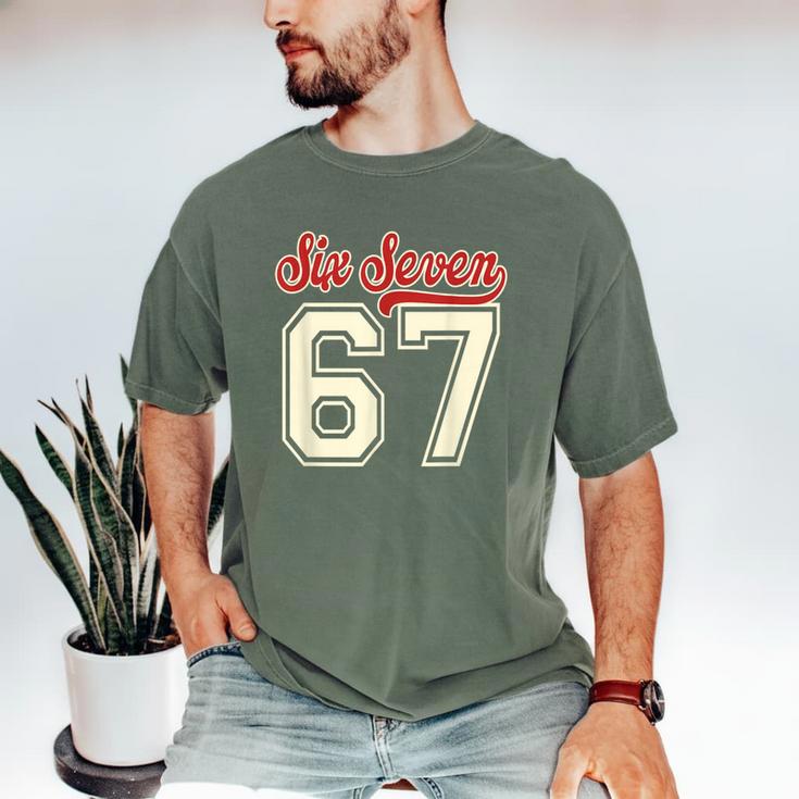 Number 67 Meme Six Seven Baseball Style Kids Boy Teen Men's Comfort Colors T-Shirt