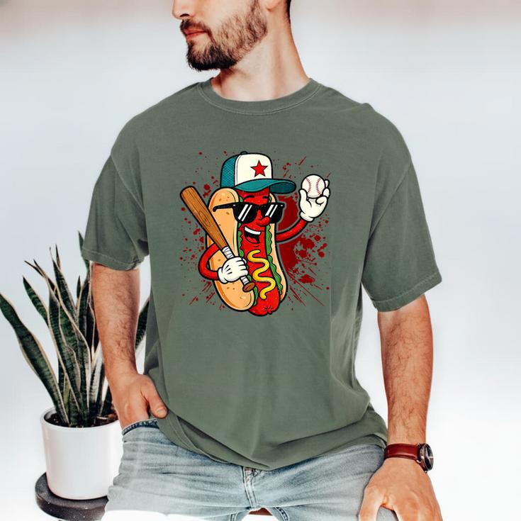 Retro Vintage Baseball Hot Dogs Men's Comfort Colors T-Shirt