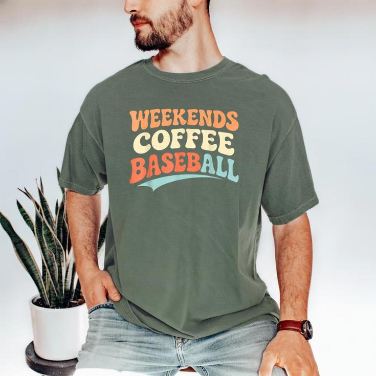Weekends Coffee Baseball Retro Vibes Men's Comfort Colors T-Shirt