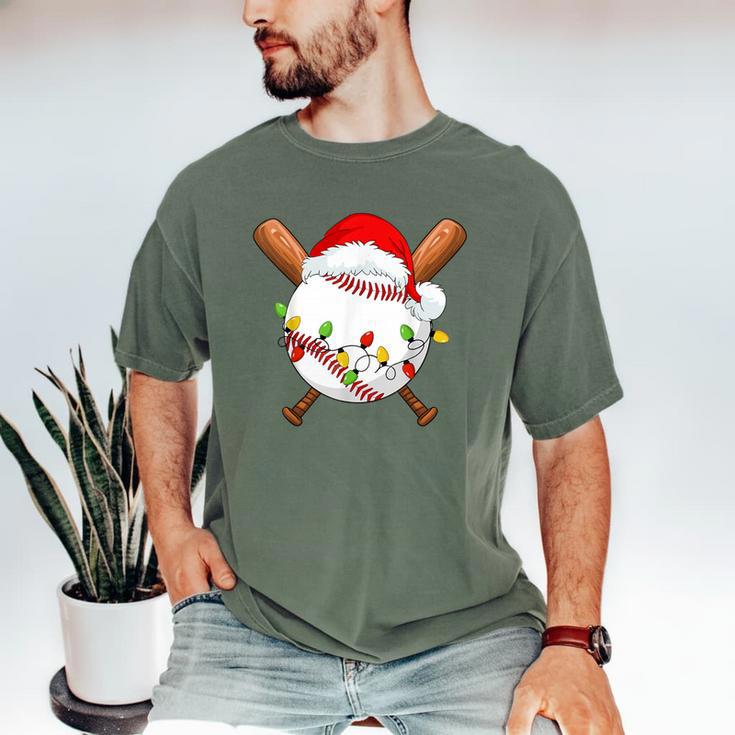 Santa Sports For Men Boys Christmas Baseball Player Men's Comfort Colors T-Shirt