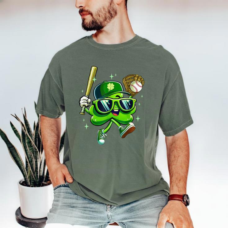 Shamrock Lucky Clover Baseball Patricks Day Family Matching Men's Comfort Colors T-Shirt