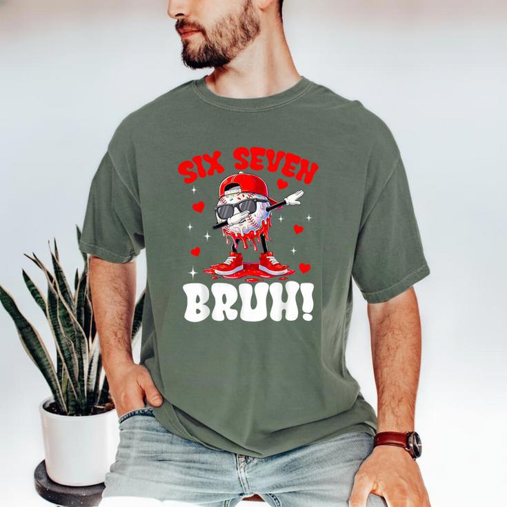 Six Seven 67 Bruh 6 7 Meme Valentine Baseball Drip Boys Kids Men's Comfort Colors T-Shirt