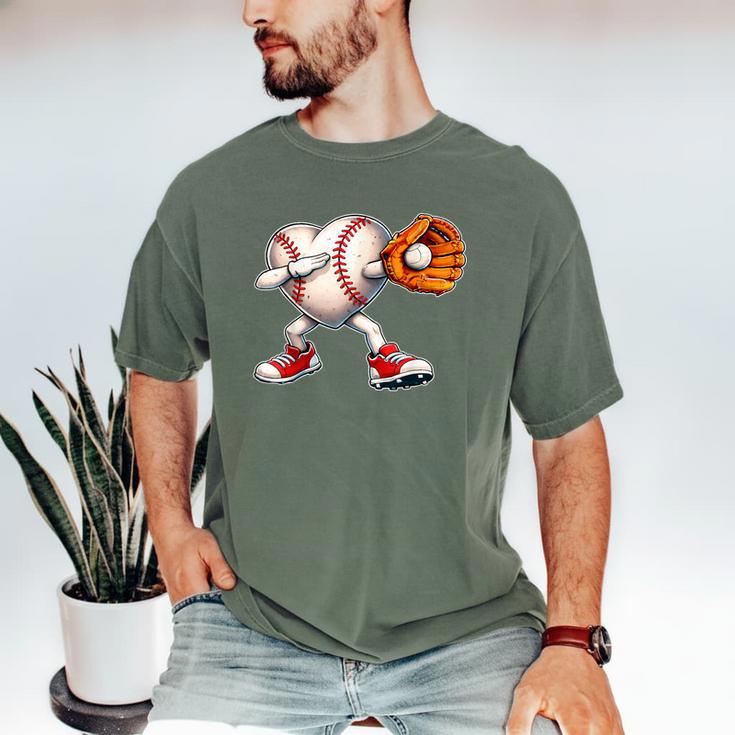 Valentine Baseball Heart Sport Love Valentines Day Boys Kids Men's Comfort Colors T-Shirt