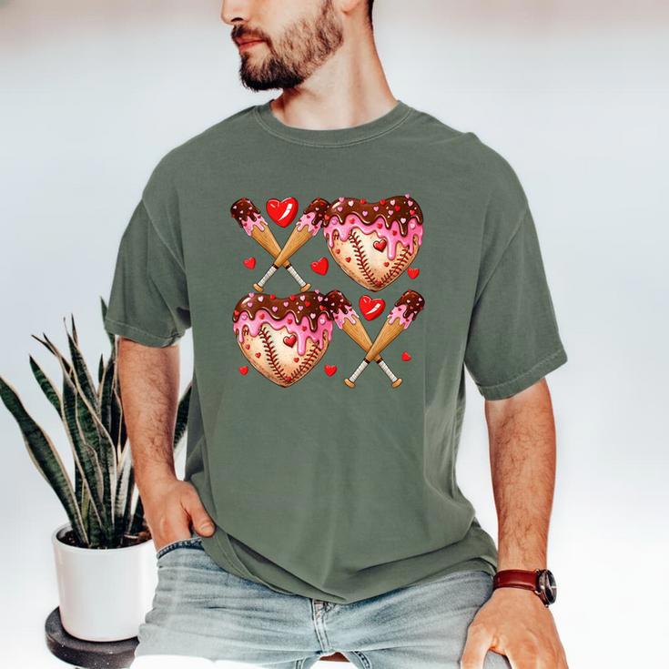 Valentines Day Drip Heart Baseball XOXO Boys Kids Men Sport Men's Comfort Colors T-Shirt