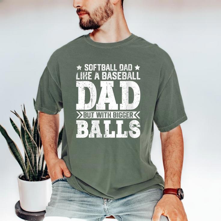 Vintage Softball Dad Like A Baseball Dad Fathers Day Men's Comfort Colors T-Shirt