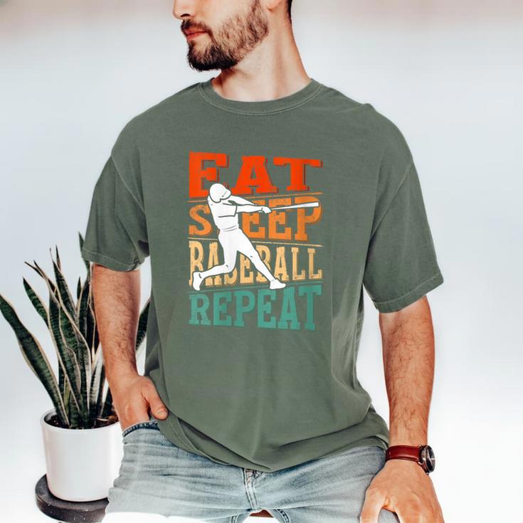 Women's Eat Sleep Baseball Repeat Vintage Player Sport Lover Retro Men's Comfort Colors T-Shirt