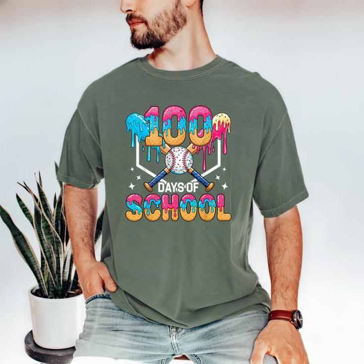 100 Days Of School Baseball Boys Ice Cream Drip 100th Day Men's Comfort Colors T-Shirt 100 Days Of School Baseball Boys Ice Cream Drip 100th Day Men's Comfort Colors T-Shirt