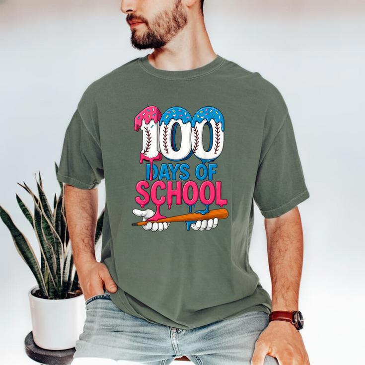 100 Days Of School Baseball Drip Bat 100th Day Of School Boy Men's Comfort Colors T-Shirt 100 Days Of School Baseball Drip Bat 100th Day Of School Boy Men's Comfort Colors T-Shirt