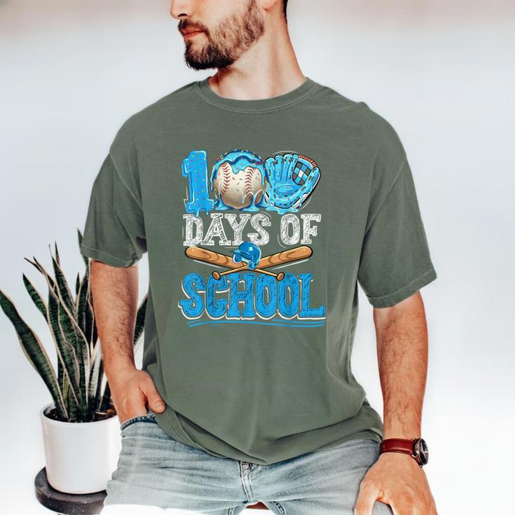 100 Days Of School Baseball Ice Cream Drip Student Kids Boys Men's Comfort Colors T-Shirt