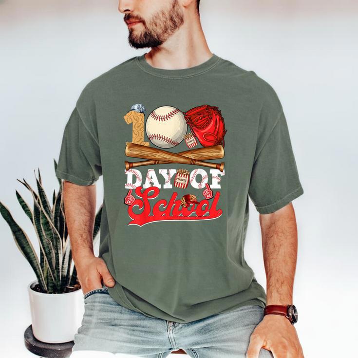 100 Days Of School Baseball Player Sports Game Teacher Kid Men's Comfort Colors T-Shirt 100 Days Of School Baseball Player Sports Game Teacher Kid Men's Comfort Colors T-Shirt