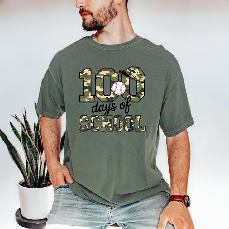 100 Days Of School Camo Baseball Camouflage For Kids Men's Comfort Colors T-Shirt 100 Days Of School Camo Baseball Camouflage For Kids Men's Comfort Colors T-Shirt
