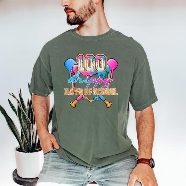 100 Drippy Days Of School Baseball Ice Cream Drip Boys Kids Men's Comfort Colors T-Shirt 100 Drippy Days Of School Baseball Ice Cream Drip Boys Kids Men's Comfort Colors T-Shirt