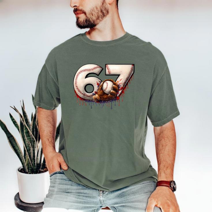 6 7 Six Seven American Baseball Graphic Men's Comfort Colors T-Shirt 6 7 Six Seven American Baseball Graphic Men's Comfort Colors T-Shirt