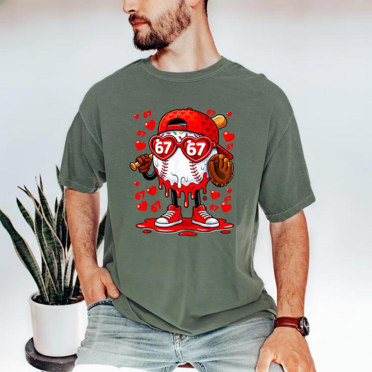 67 Baseball Drip Valentine's Day Men's Comfort Colors T-Shirt