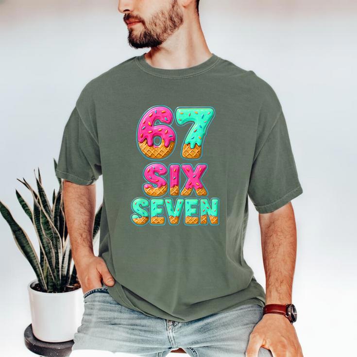 67 Ice Cream Drip Baseball Six Seven 6-7 Meme Teen Boy Men's Comfort Colors T-Shirt